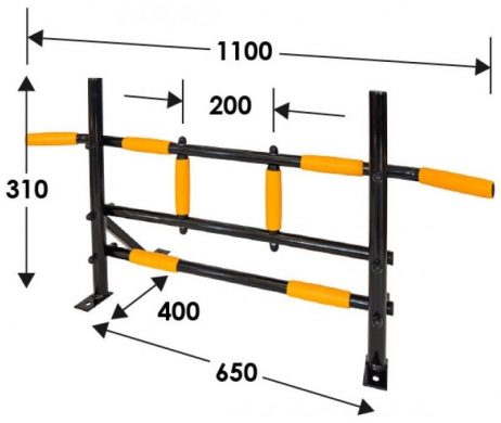 Турник 5-и хватный Absolute Champion “Победитель”, черный
