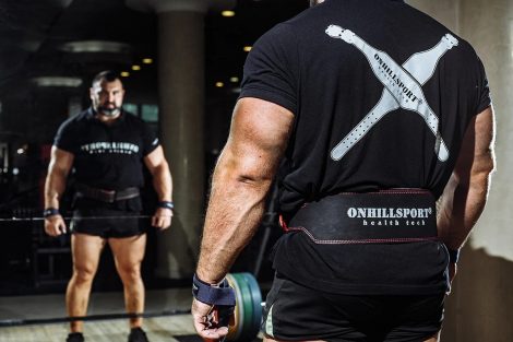 Пояс атлетический ONHILLSPORT 60/150 мм, пряжка, трехслойный, черный, размер XXXL (110-130 см)