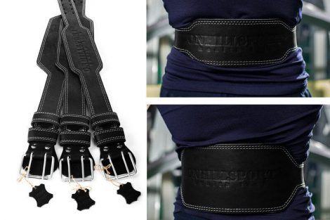 Пояс атлетический ONHILLSPORT 60/150 мм, пряжка, трехслойный, черный, размер XXXL (110-130 см)