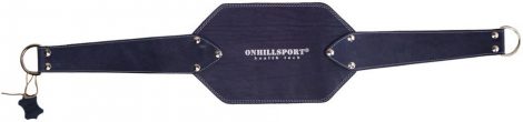 Пояс кожаный с цепью (атлетический) ONHILLSPORT, 85 см, синий