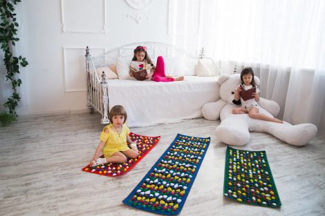 Коврик массажный “Ортопед” ONHILLSPORT, 100*40см, синий