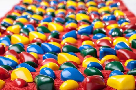 Коврик массажный “Ортопед” ONHILLSPORT, 150*40см, красный