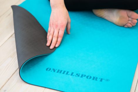 Коврик для йоги Onhillsport TPE 2-х слойный, бирюзовый