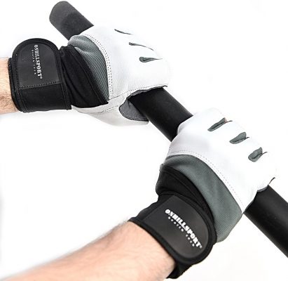 Перчатки для фитнеса Onhillsport Q10, мужские с фиксатором, кожа, размер s