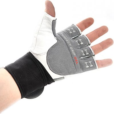 Перчатки для фитнеса Onhillsport Q10, мужские с фиксатором, кожа, размер m