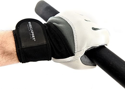 Перчатки для фитнеса Onhillsport Q10, мужские с фиксатором, кожа, размер m