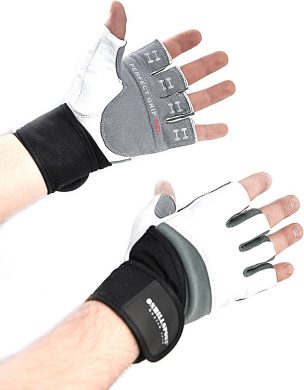 Перчатки для фитнеса Onhillsport Q10, мужские с фиксатором, кожа, размер l