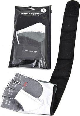 Перчатки для фитнеса Onhillsport Q10, мужские с фиксатором, кожа, размер xl