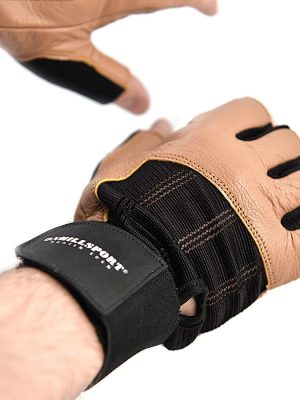 Перчатки для фитнеса Onhillsport Q11, мужские с фиксатором, кожа, размер s