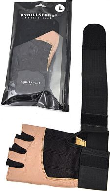 Перчатки для фитнеса Onhillsport Q11, мужские с фиксатором, кожа, размер xxl