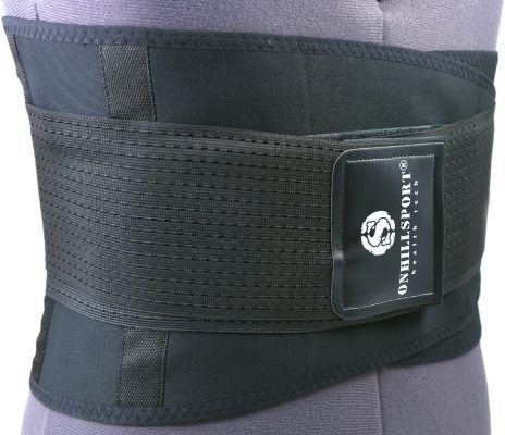 Пояс-корсет для поддержки спины ONHILLSPORT, черный, размер S