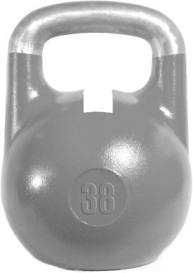 Гиря Iron King чемпионская 38 кг. (серая с белой полосой)
