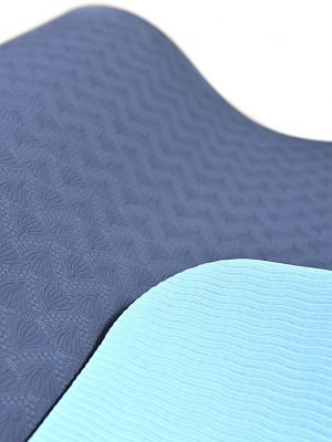 Коврик для йоги Onhillsport TPE 2-х слойный, сине-голубой
