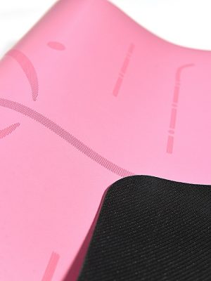 Коврик для йоги Onhillsport PU с разметкой, розовый