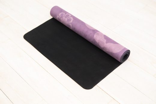 Коврик для йоги Onhillsport замшевый с мандалой, коричнево-фиолетовый