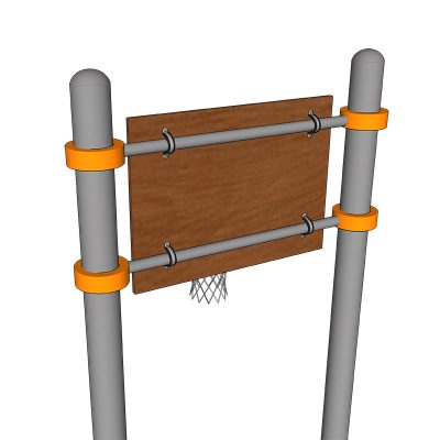 Баскетбольный щит уличный на две стойки