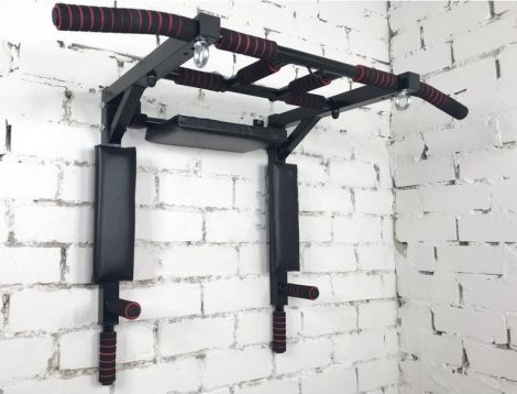 Турник-Брусья-Пресс 3в1 усиленный Axioma 40×40, цвет чёрный