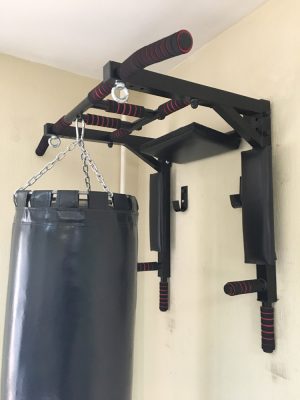 Турник-Брусья-Пресс 3в1 усиленный Axioma 40×40, цвет чёрный